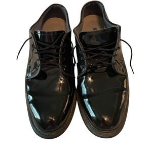 Bates Glossy Black Oxfords